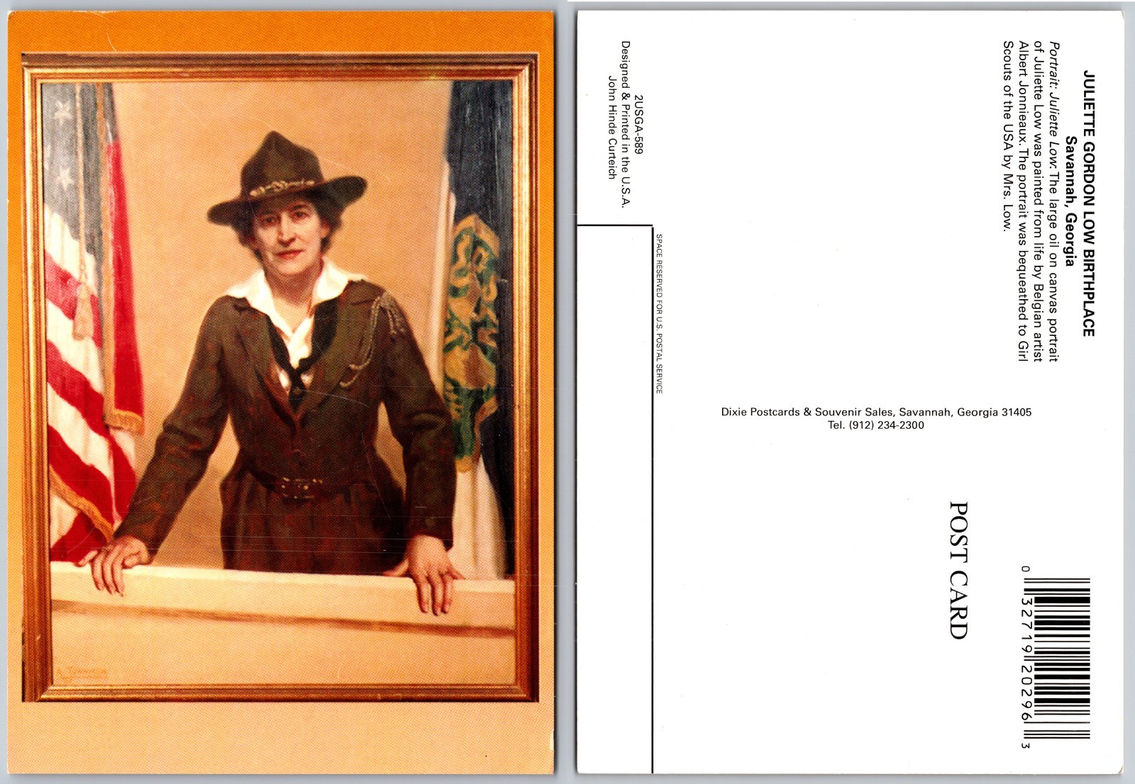 Continental Juliette Gordon Low Birthplace Savannah GA Postcard