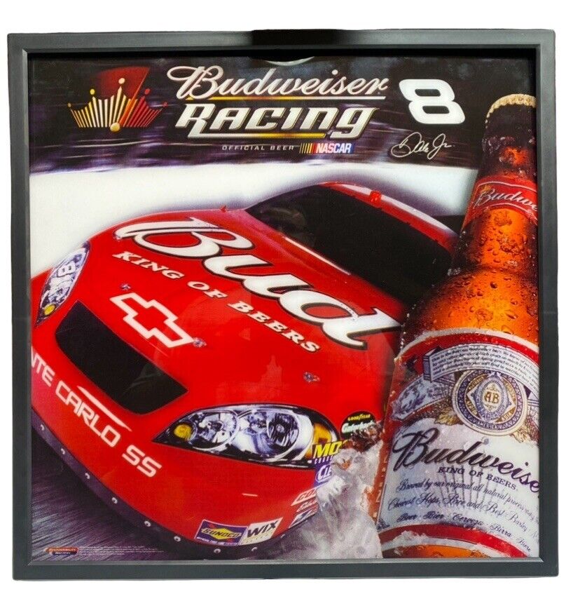 Budweiser Racing NASCAR #8 Lighted Bar Sign Dale Earnhardt Jr.