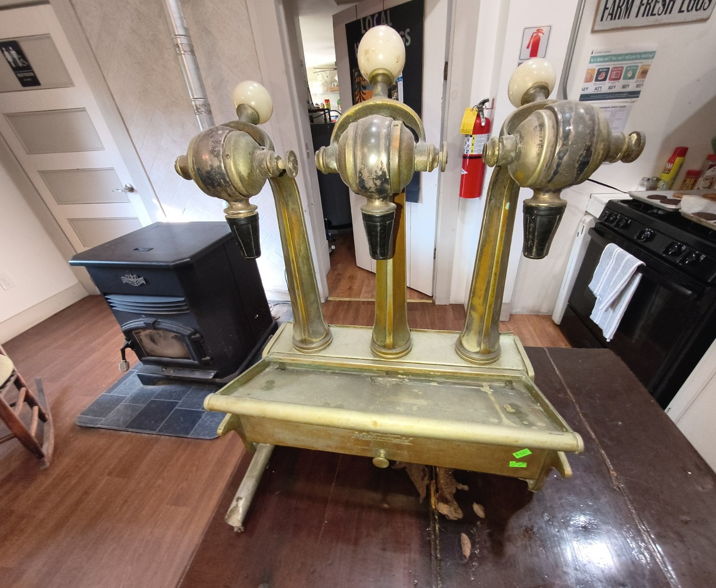 The Liquid Mechanical 3-Head Soda Fountain Dispenser Tap Tower, Patented 1923