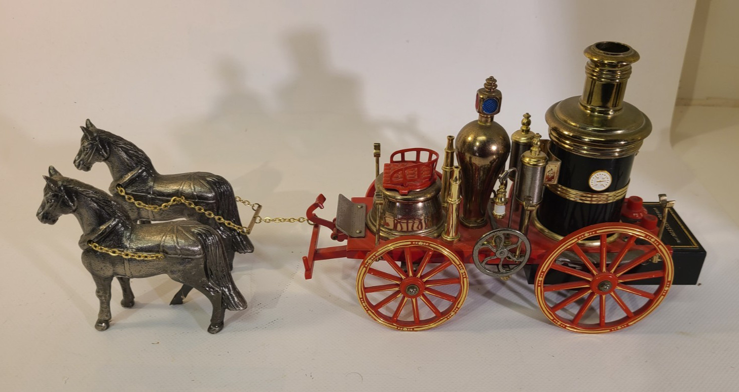 THE MISSISSIPPI 1869 Red Steam Engine Collectible Engine Fire w/ horses.