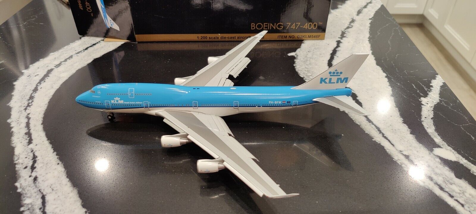 Gemini Jets KLM Royal Dutch Airlines B 747-406 1:200 G2KLM546F FLAPS DOWN PH-BFW