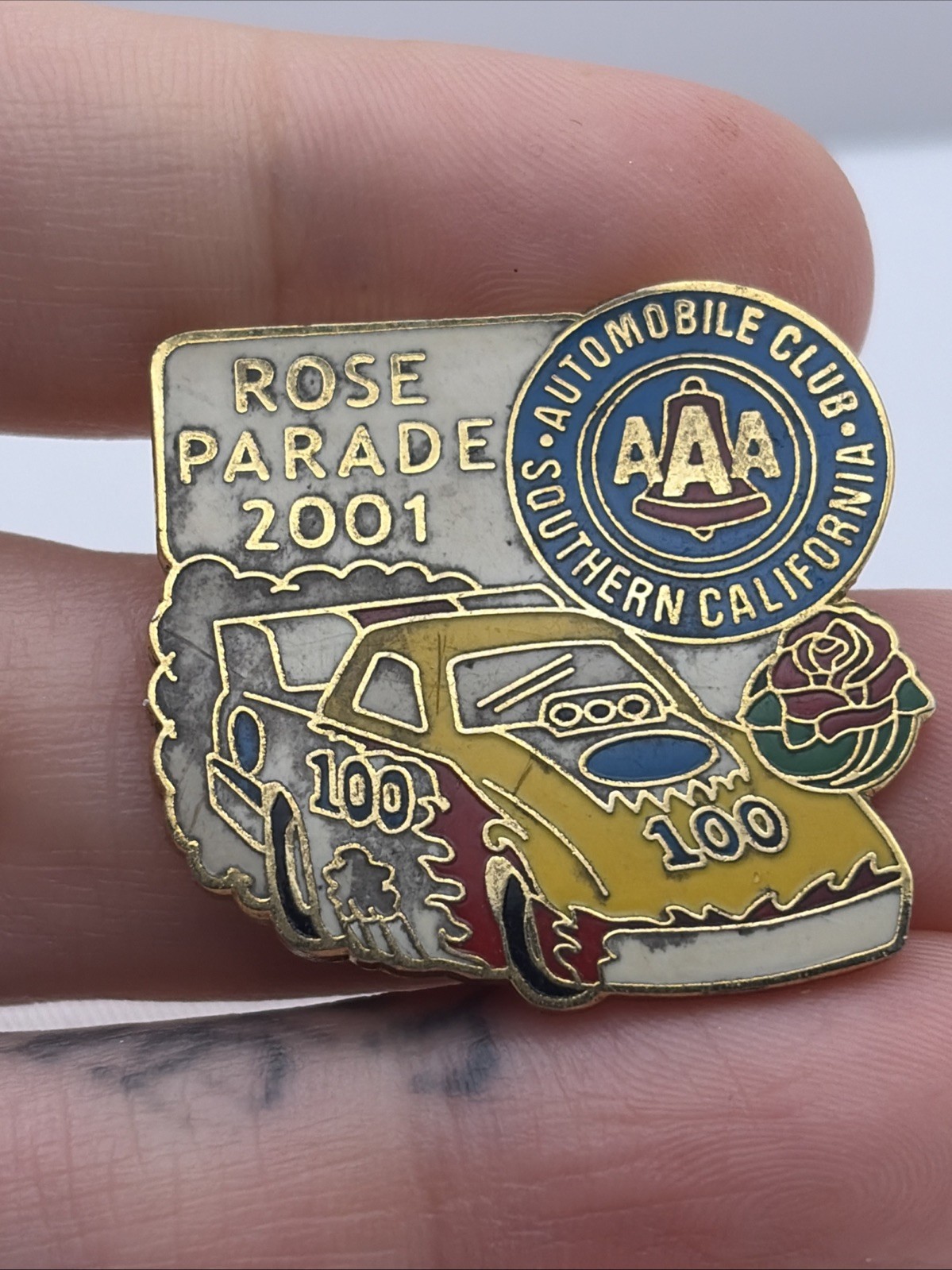 2001 Rose Parade Automobile Club Southern California AAA Lapel Hat Pin
