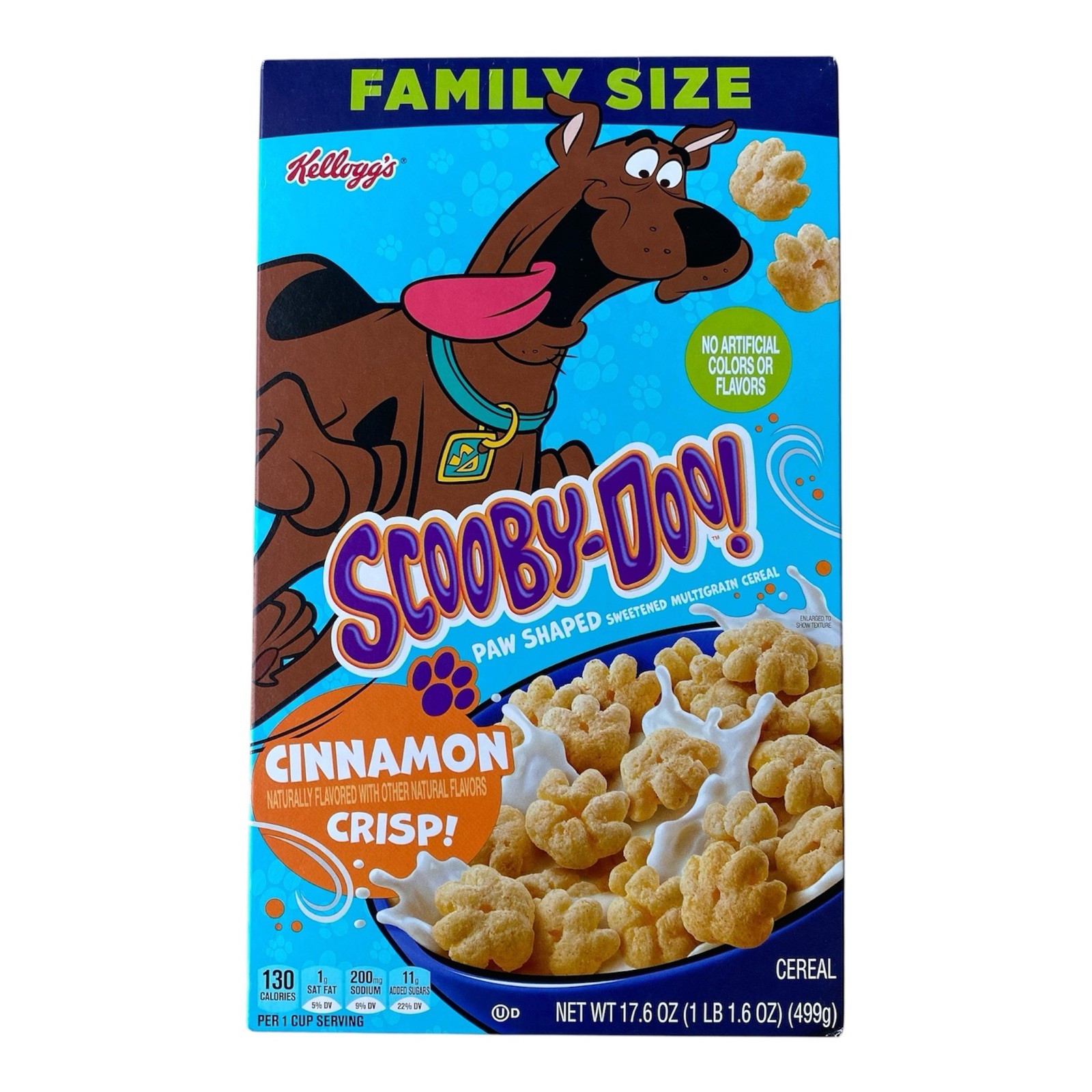 Kellogg\'s Scooby-Doo Cinnamon Crisp Cereal 17.6 OZ. Rare Cartoon Advertising