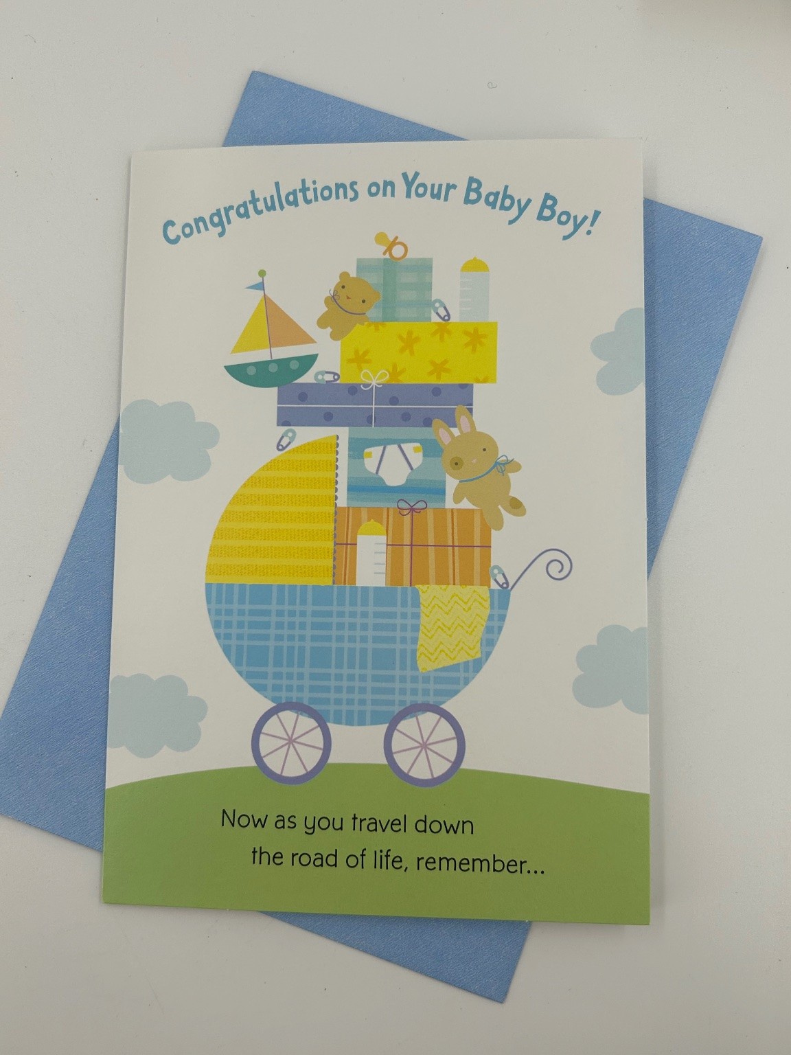 Hallmark Baby Boy Greeting Card New Parents Congratulations Stroller Gifts Hallmark Baby Boy Greeting Card New Parents Congratulations Stroller Gifts