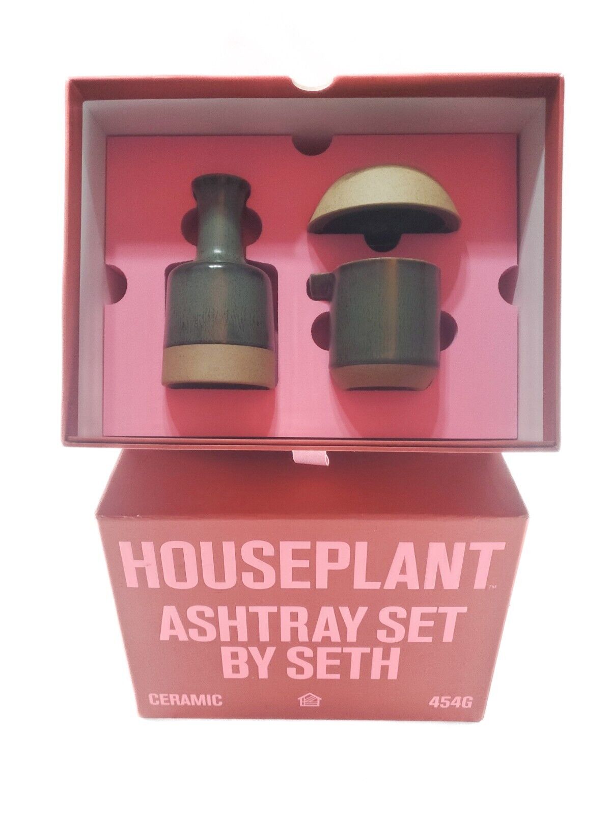 Houseplant by Seth Rogen Ceramic Ashtray Vase Set Sand New In Box 2020