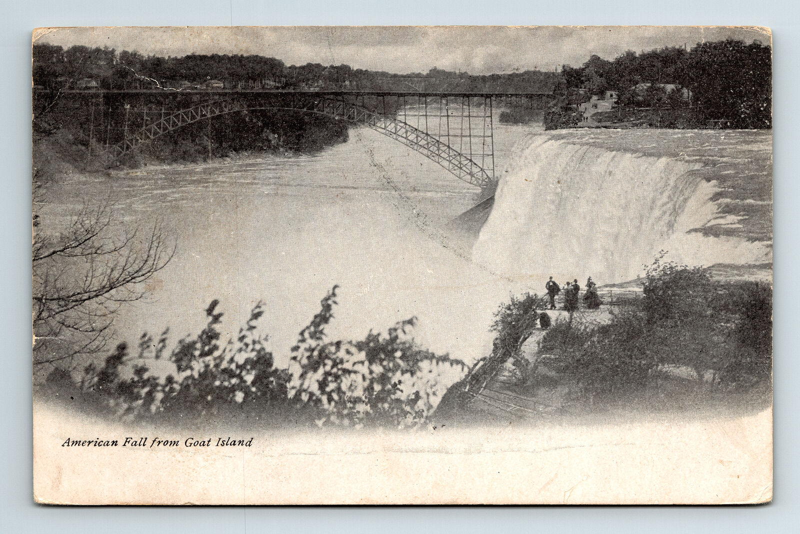 c1906 UDB Postcard Niagara Falls NY American Fall from Goat Island