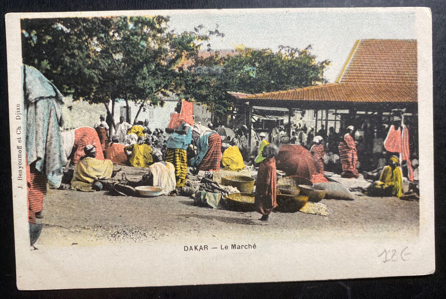 Mint French Senegal Color Picture Postcard RPPC Dakar Market
