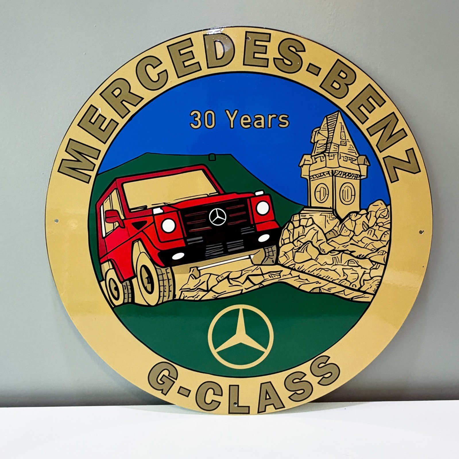 Mercedes-Benz G-Class – 30 Years Edition Vintage Heavy Metal Sign – 50 cm 19.7”