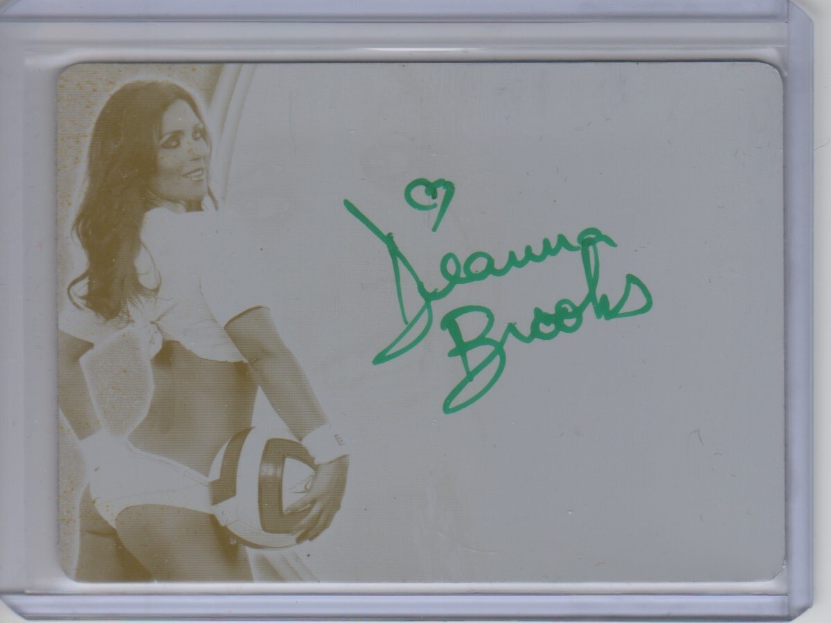 2011 Bench Warmer Soccer Yellow Printing Plate Autograph Deanna Brooks 1/1 Auto
