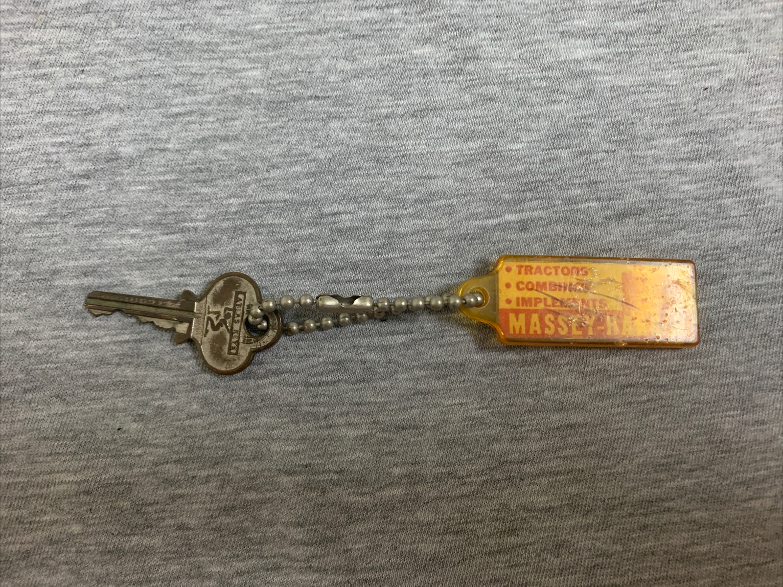 Vintage Wilson Williams Massey Harris Dealer Williamtown, Mass Key Chain & Key