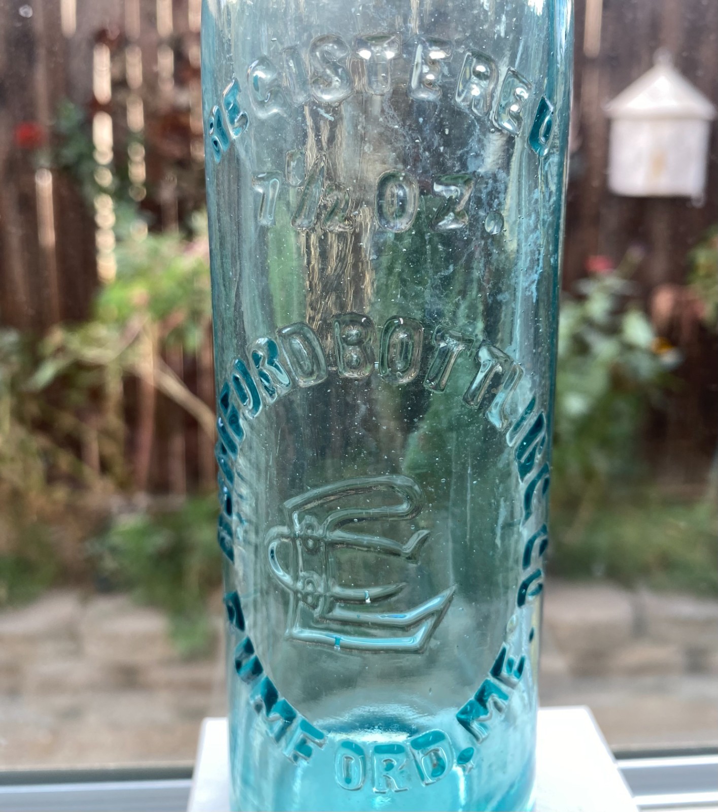 Vintage Rumford Bottling Company Maine Aqua Tinted Bottle 7 1/2 Ounce Embossed Vintage Rumford Bottling Company Maine Aqua Tinted Bottle 7 1/2 Ounce Embossed