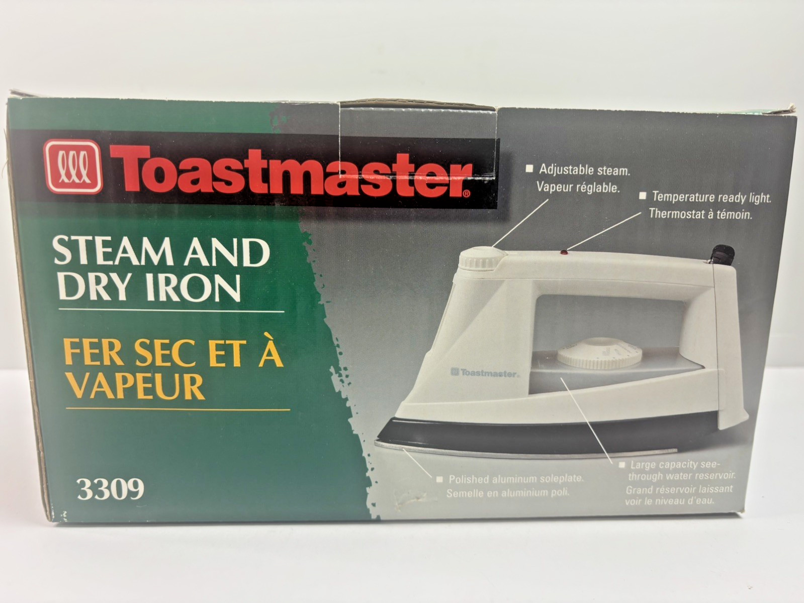 Vintage Toastmaster Steam And Dry Iron #3309 Original Box & Papers NIB