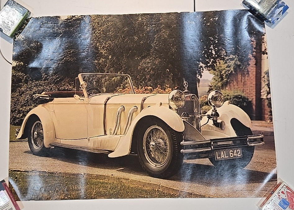 VINTAGE 1932 MERCEDES BENZ SSK - CLASSIC CAR - 28x20\ VINTAGE 1932 MERCEDES BENZ SSK - CLASSIC CAR - 28x20\