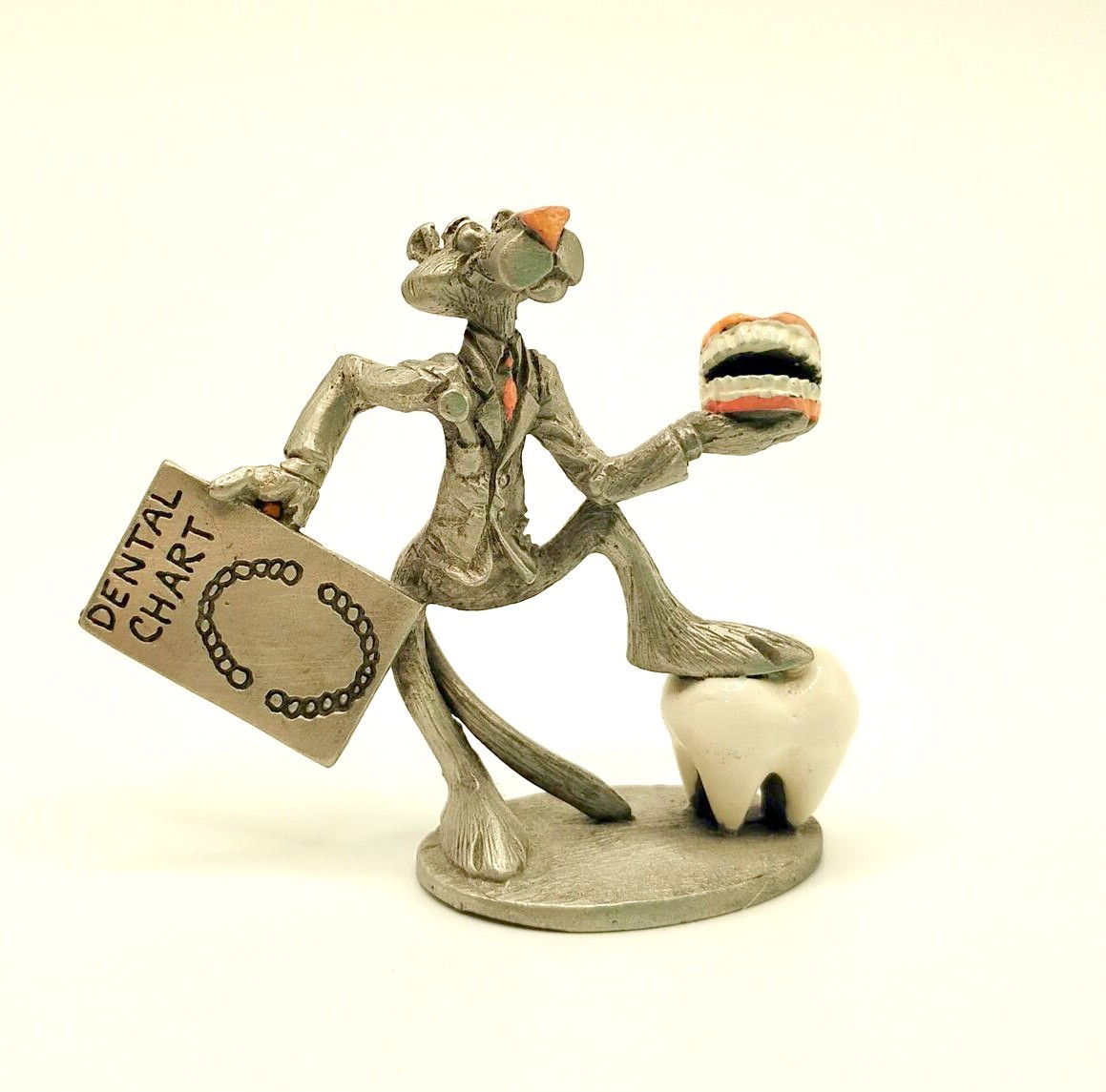 VNTG Spoontiques Pewter Pink Panther Dentist Figurine VNTG Spoontiques Pewter Pink Panther Dentist Figurine