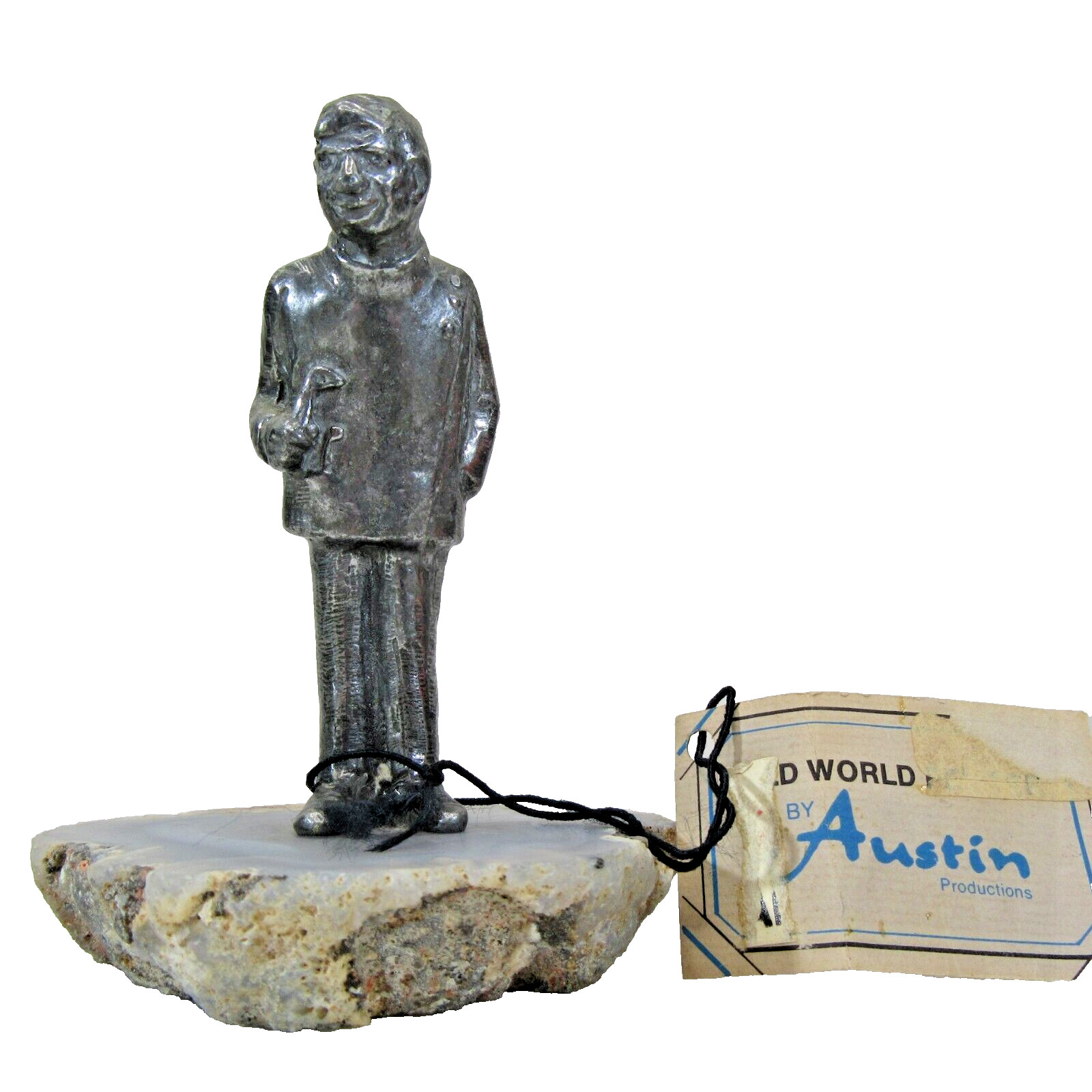 vtg 1975 AUSTIN PRODUCTIONS handmade pewter sculpture DENTIST Dental figurine