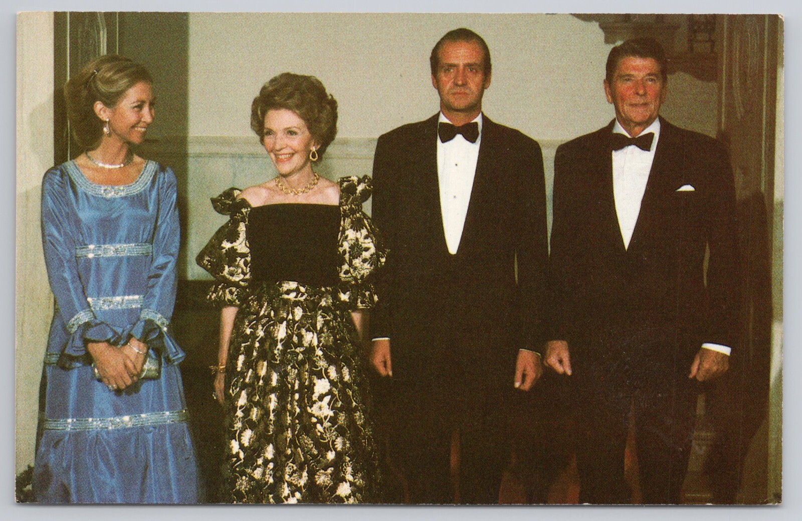 Postcard King Juan Carlos of Spain & President Regan