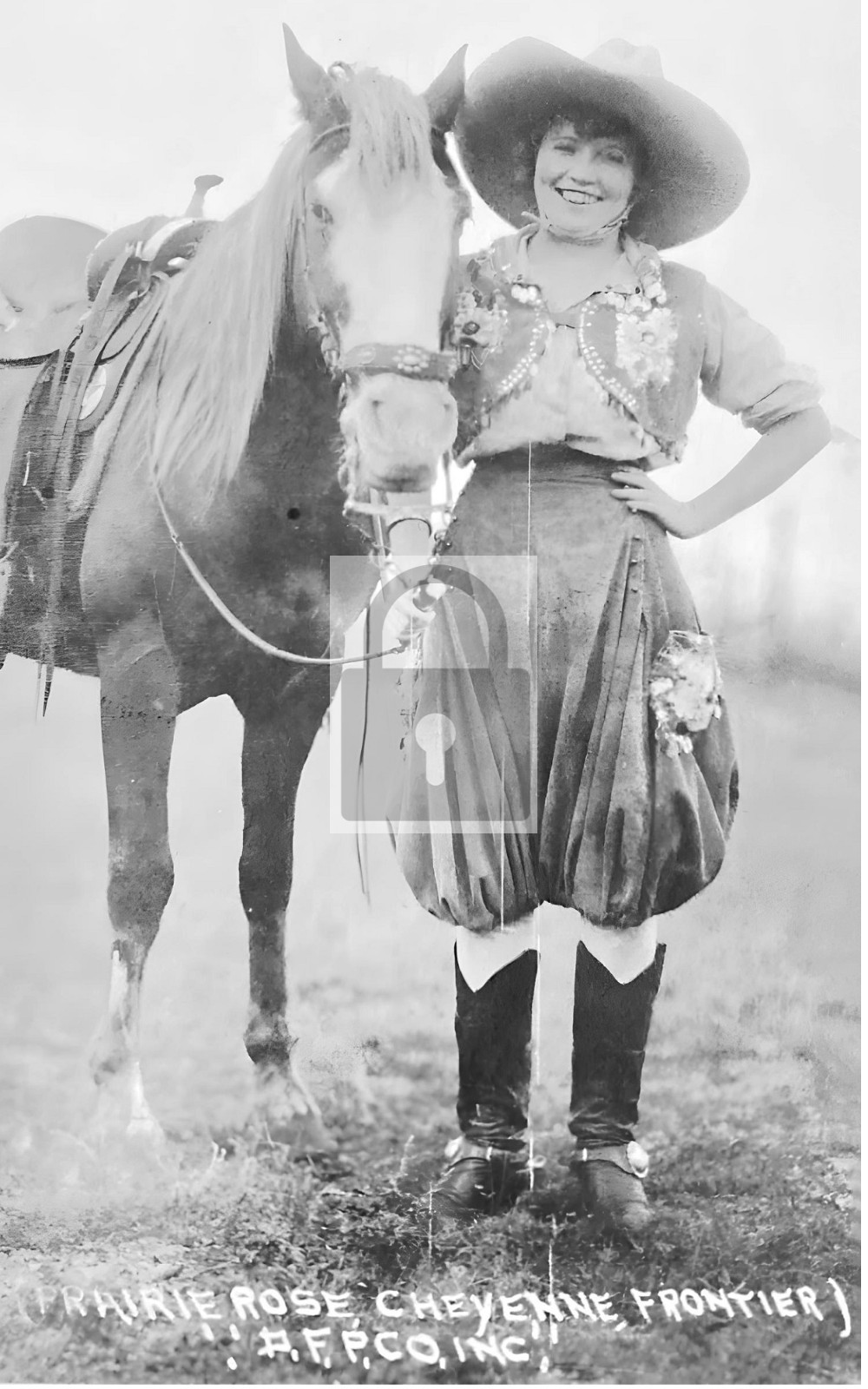 Prairie Rose Rodeo Cowgirl Cheyenne Frontier Wyoming WY - Reprint
