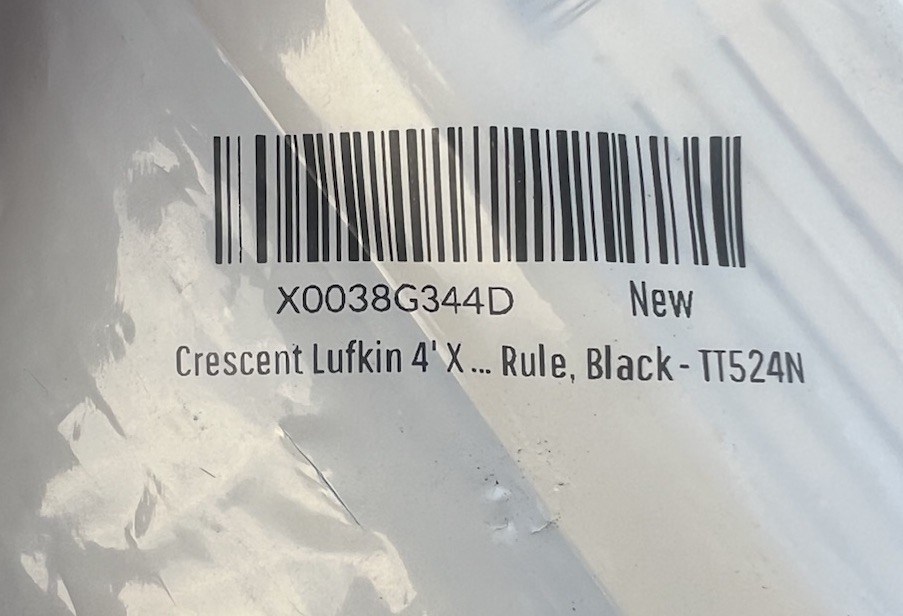 Crescent Lufkin Wood Fold Out folding Ruler 4 Inch TT524N No.524 Doyle Log Scale