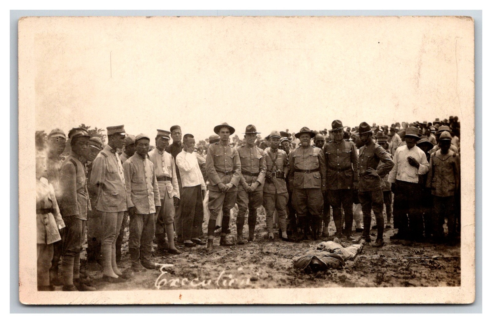 RPPC ~ Philippines WWI era Execution Headless body Macbre ~ Army Pinay Iloilo