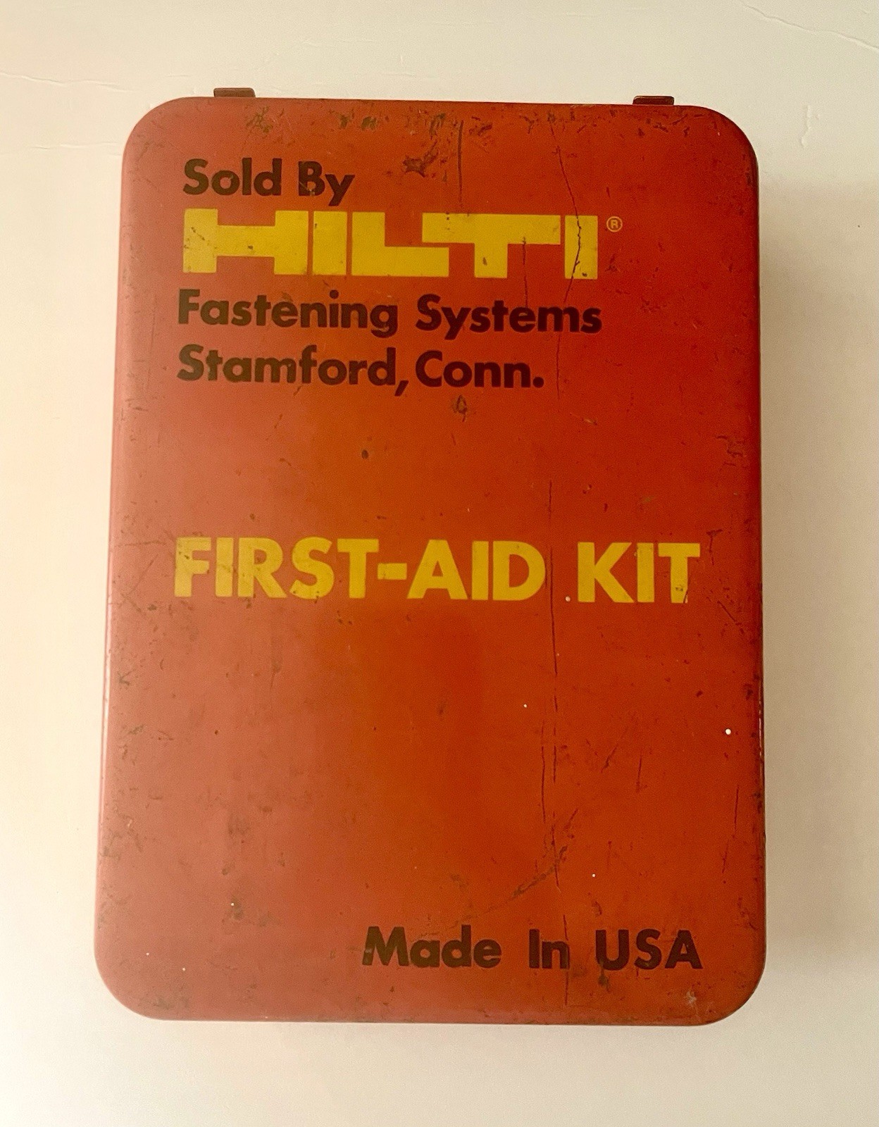 Vintage Metal Hilti First Aid Pac-Kit **Extremely** Rare. Contents Un Open