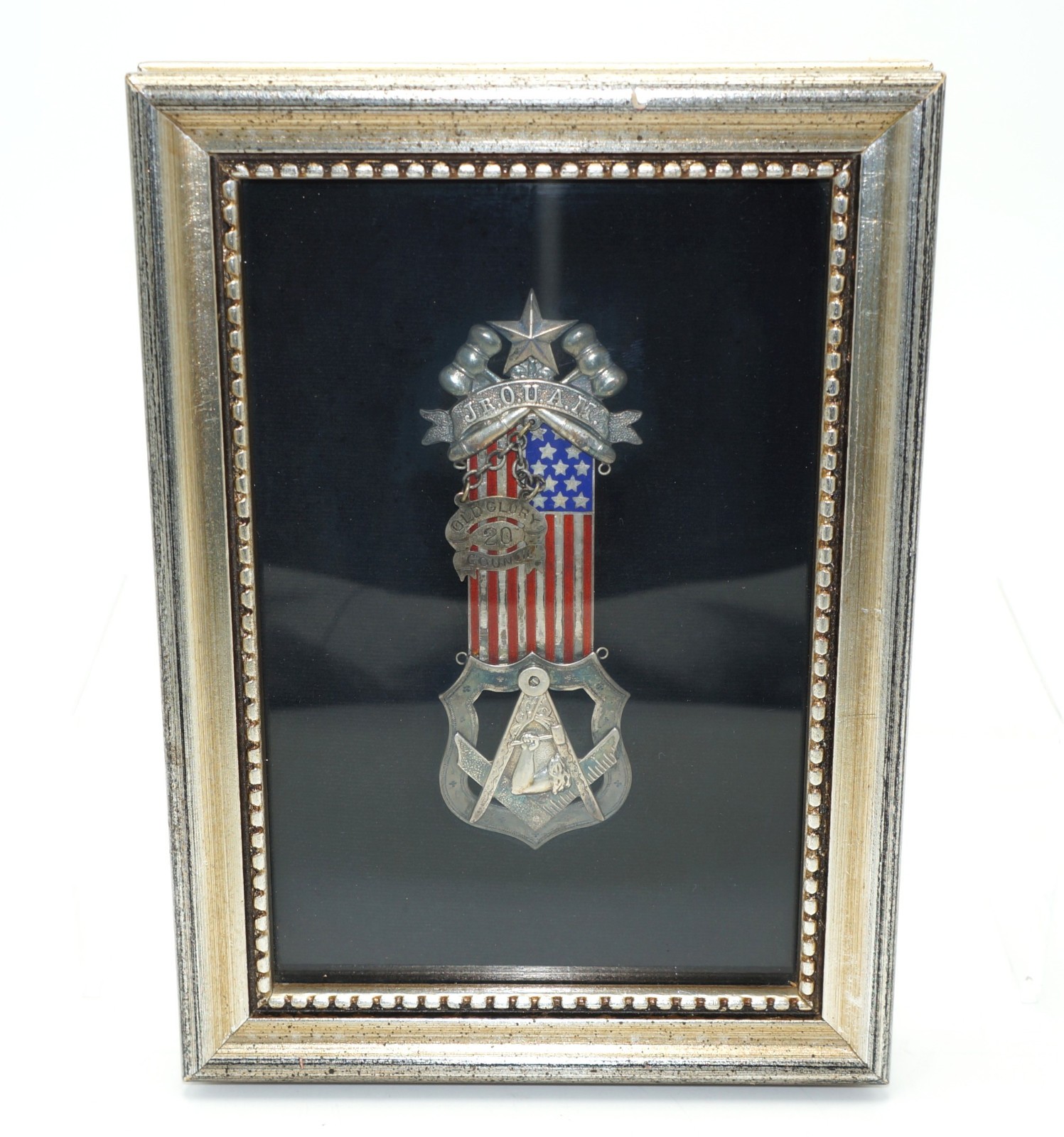 Antique 1901 Jr. O.U.A.M. Order United American Mechanics Sterling Silver Medal