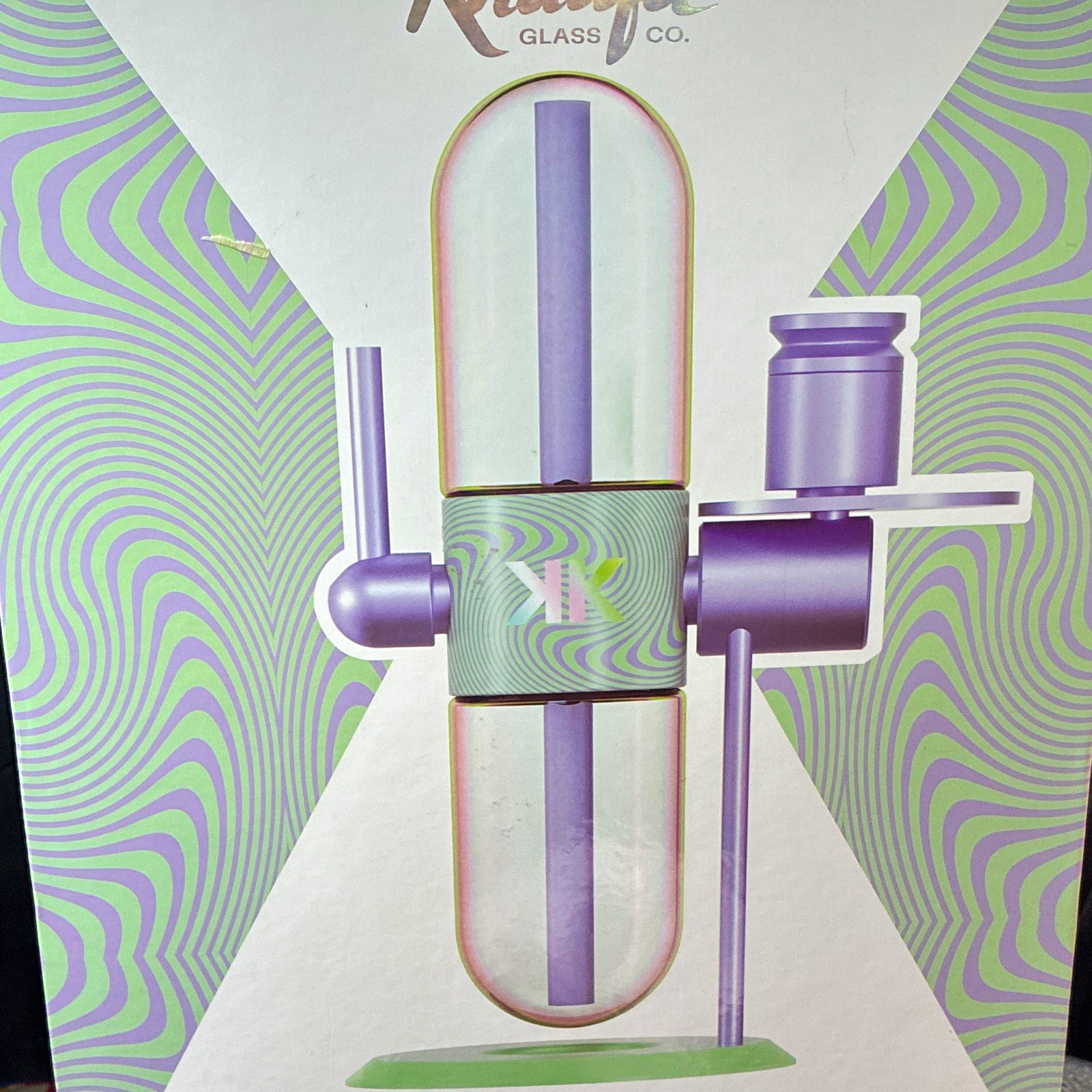 Stündenglass x Khalifa Glass Co. Gravity Infuser Hookah Boxed Set Purple/Green