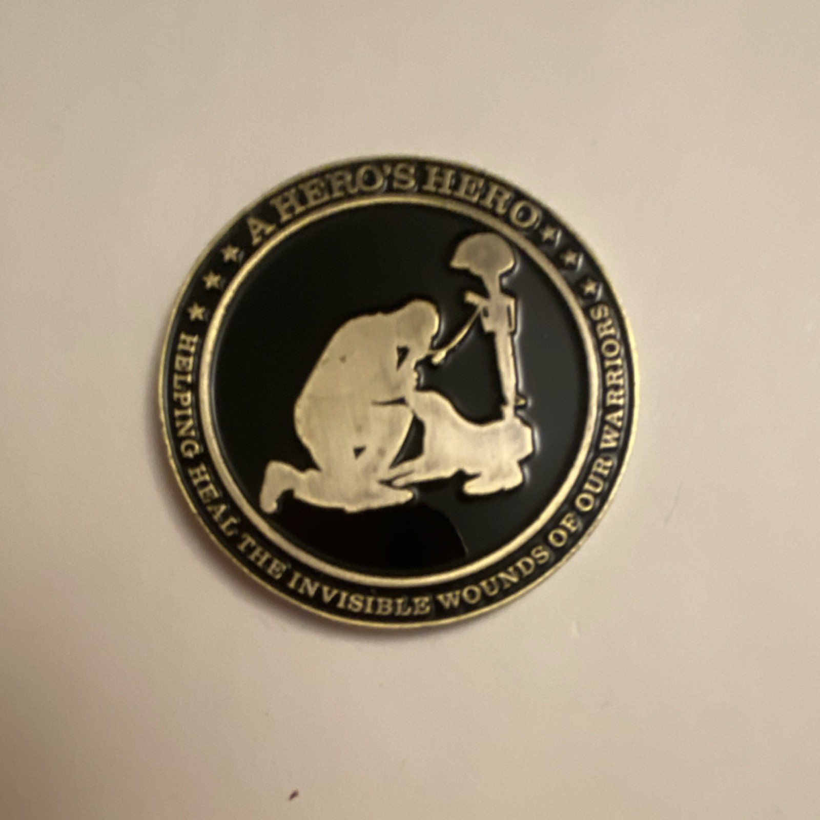 “A Hero’s Hero” Challenge coin – Saving Lives With Companionship, pewter