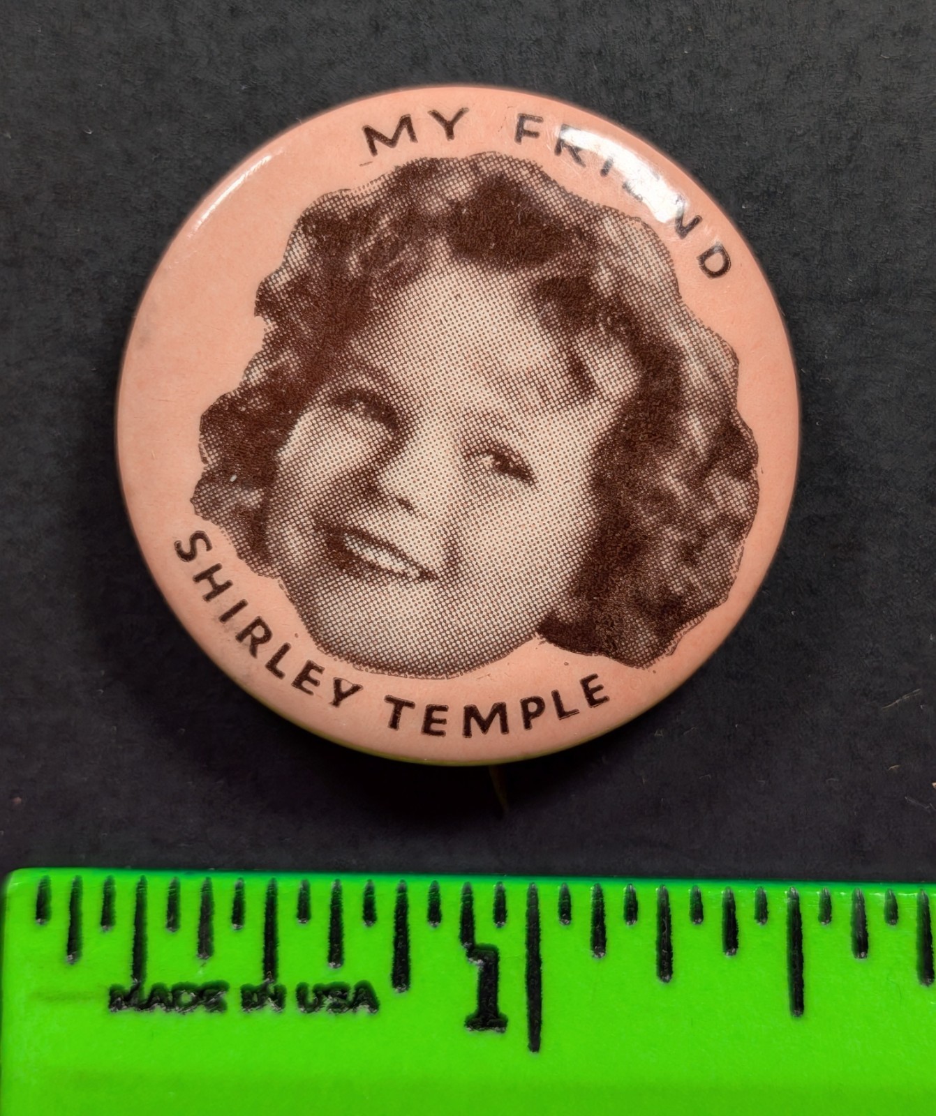 Vintage Shirley Temple Kid Actress Pinback Pin