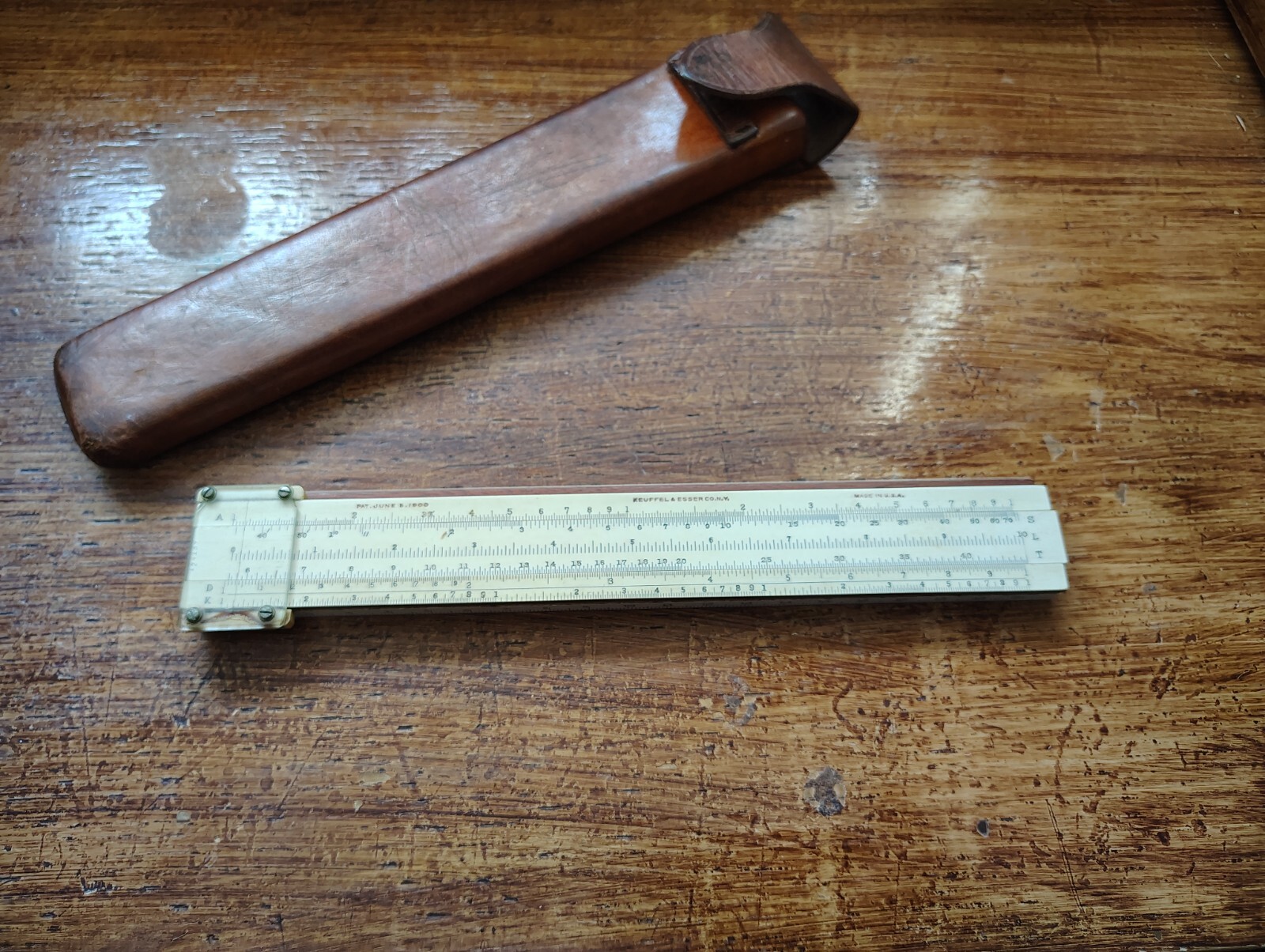 Vintage Slide Rule Keuffel & Esser 4053-3 Polyphase w/ Leather Case 1920's-30's Vintage Slide Rule Keuffel & Esser 4053-3 Polyphase w/ Leather Case 1920's-30's