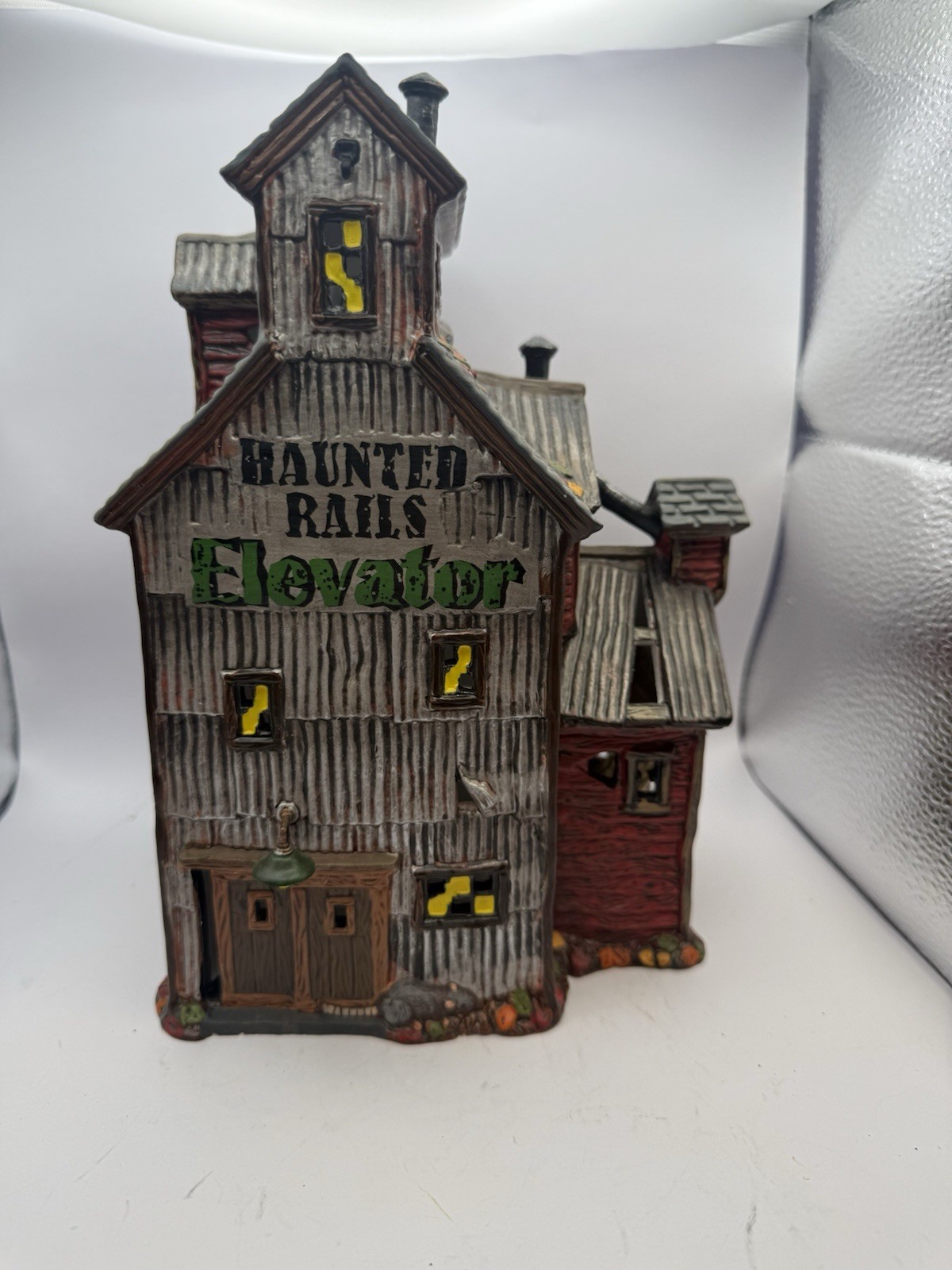 Dept 56 Halloween Haunted Rails Grain Elevator #4030762 Retired EUC