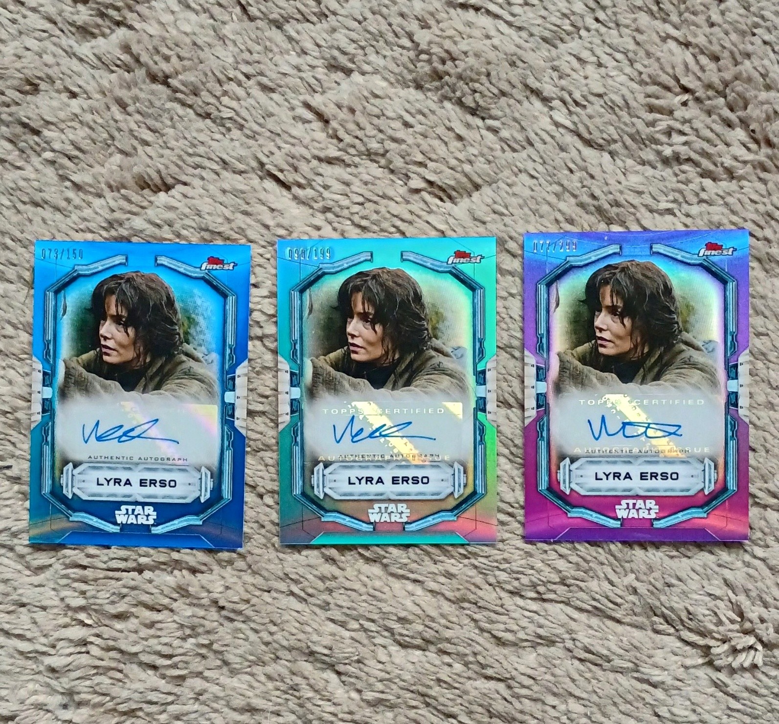 Topps 2022 Finest Star Wars Lyra Erso Valene Kane Auto Parallel Lot 3 FA-VK