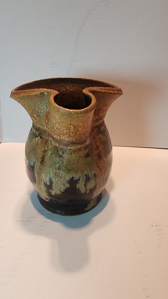 Handmade Ceramic Vase with Artist Signature - Allan Ditton 2016