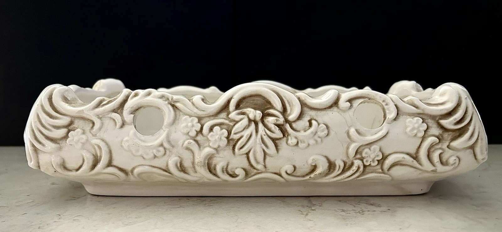 Vintage Inarco Japan Elegante Centerpiece Bowl Candle Holder Planter E-2989 MCM