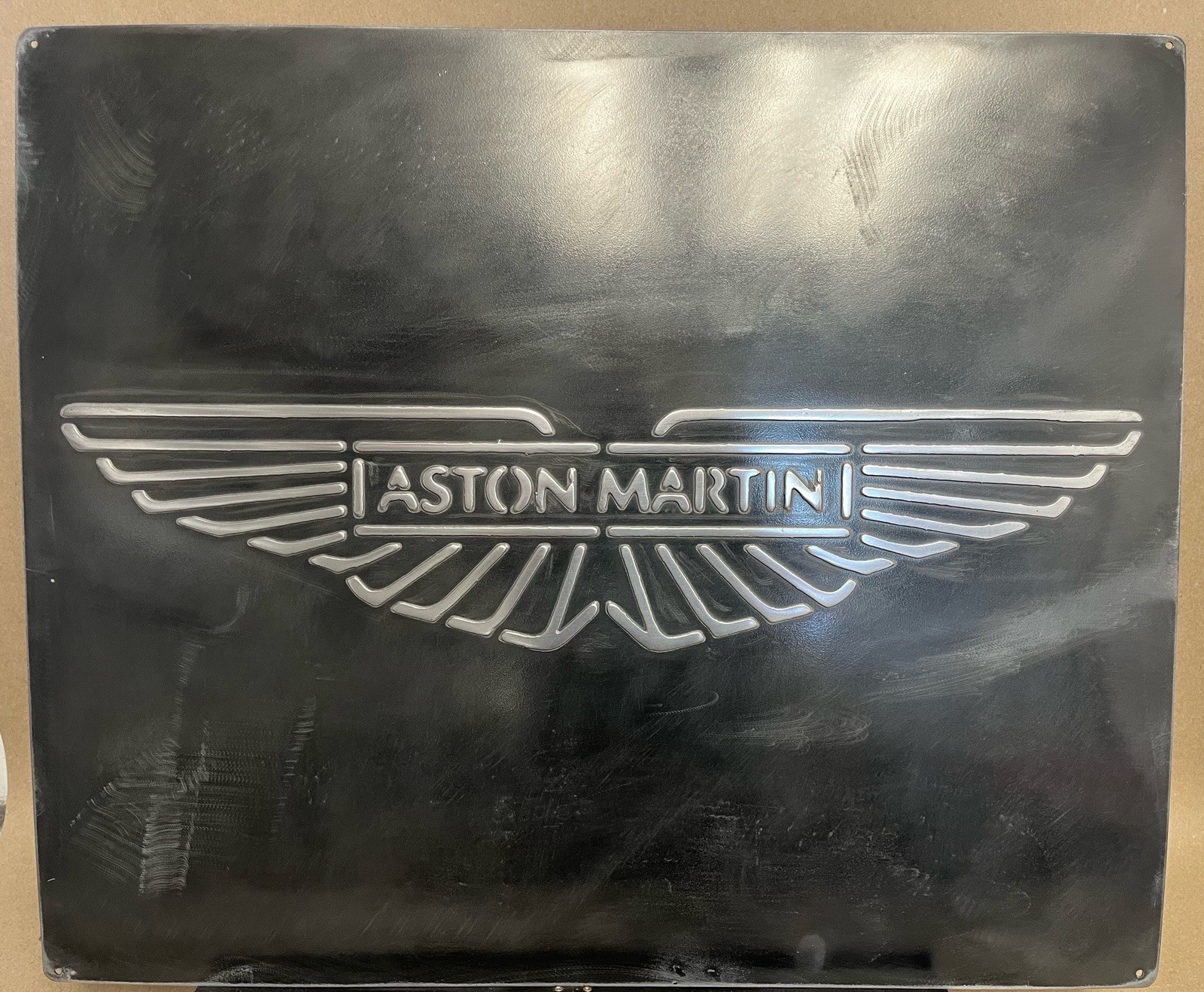 Aston Martin Vintage Garage Metal Sign 20x24” Handmade Cast Aluminum Relief •
