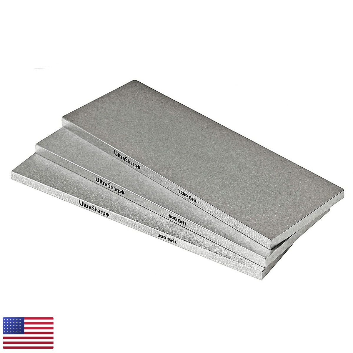 Ultra Sharp Diamond Sharpening Stone Set 8 x 3 Coarse/Medium/Extra Fine Ultra Sharp Diamond Sharpening Stone Set 8 x 3 Coarse/Medium/Extra Fine
