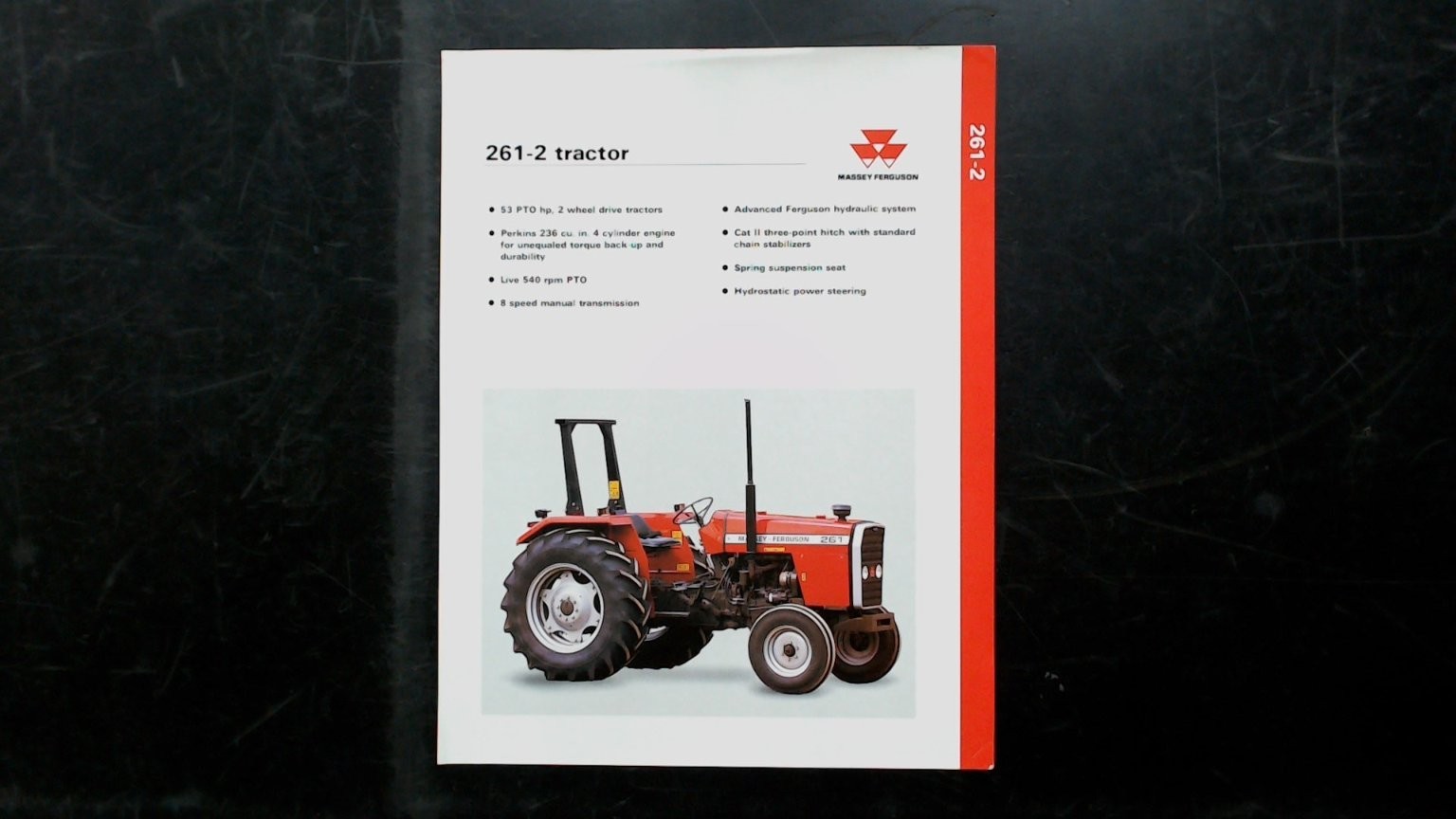 Massey Ferguson 261-2 Tractor Brochure Vintage Agricultural Flyer Collectible Massey Ferguson 261-2 Tractor Brochure Vintage Agricultural Flyer Collectible