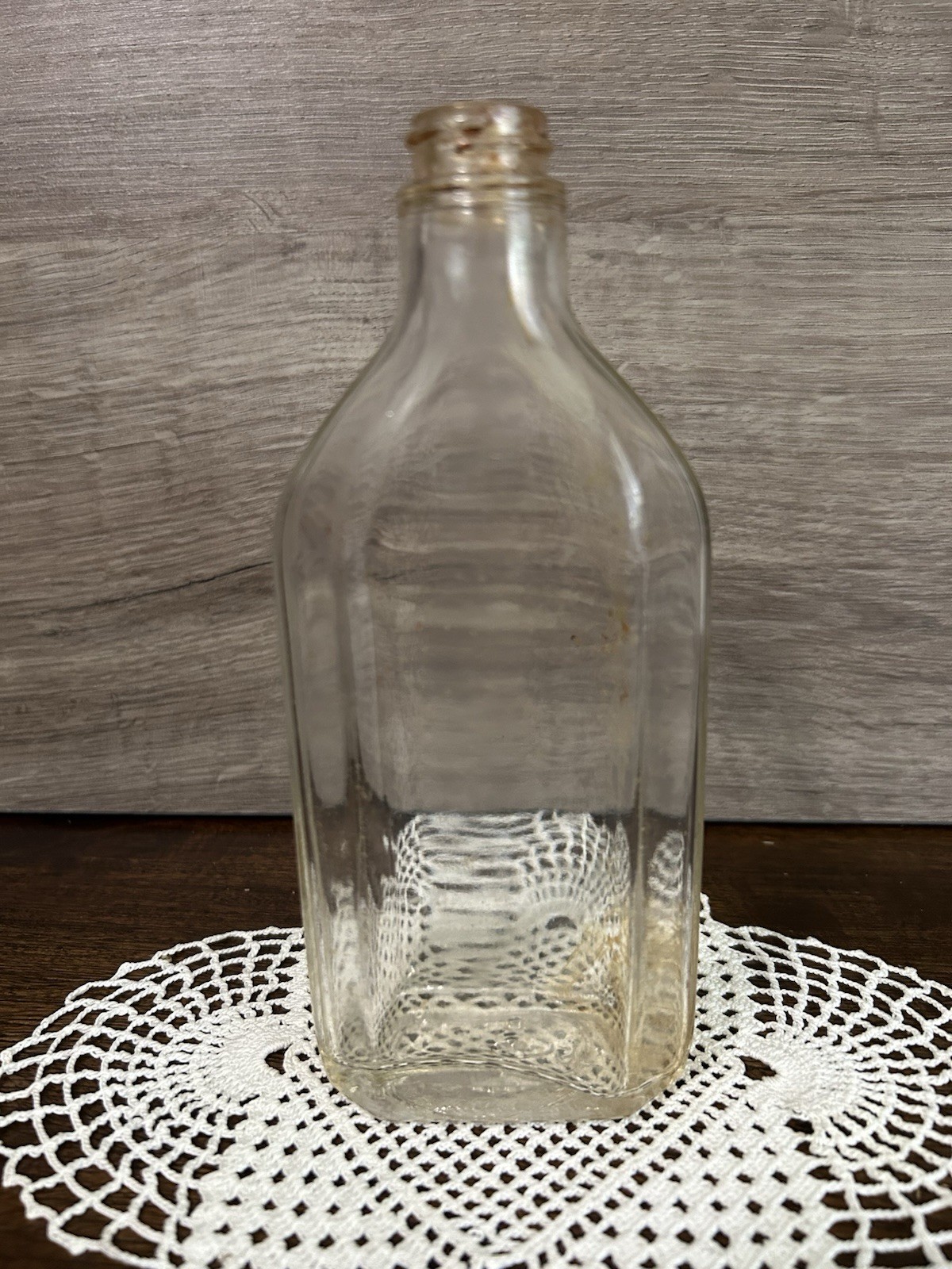 Vintage Clear Glass Medicine Bottle- Owens-Illinois