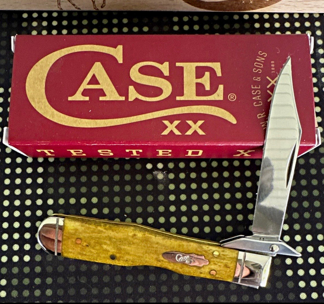 Case XX Cheetah Cub 58214 Clip Point Plain SS Slipjoint 1-Blade Bone