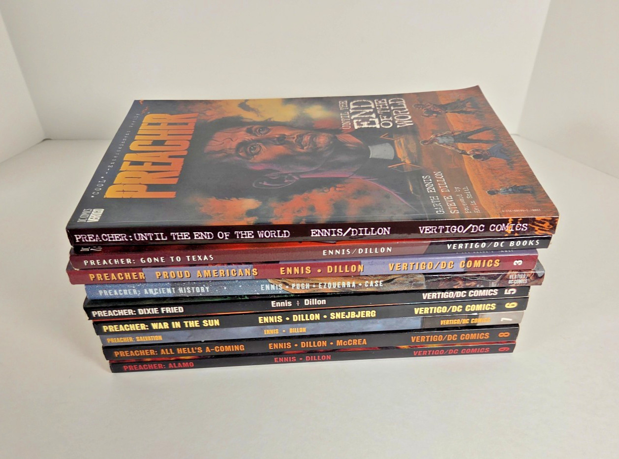Preacher Complete TPB Set Vol 1-9 Garth Ennis Steve Dillon Vertigo DC Comics