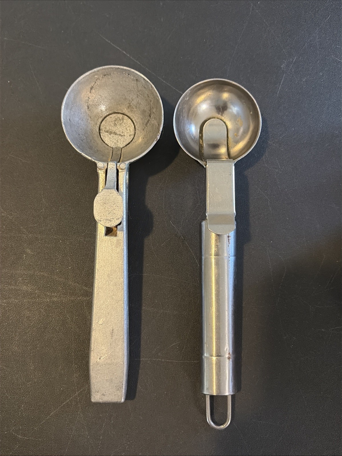 Vintage Ice Cream Scoop Lot of 2 Aluminum Safe-T-Cone Dipper No 44 Mechanical
