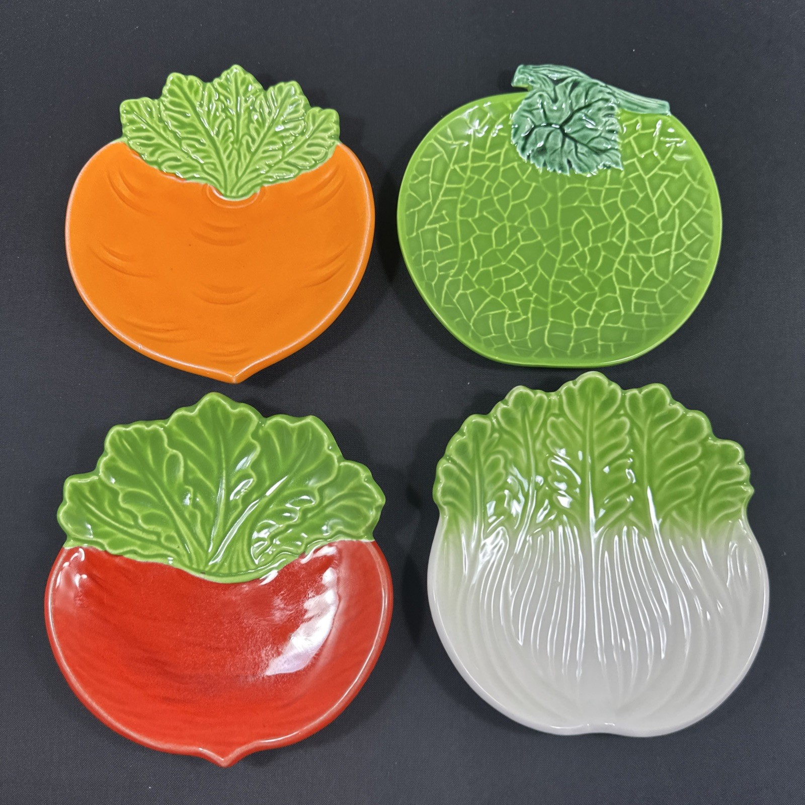 4 Vintage Vegetable Snack Serving Plates Made In Japan Cost Plus San Francisco
