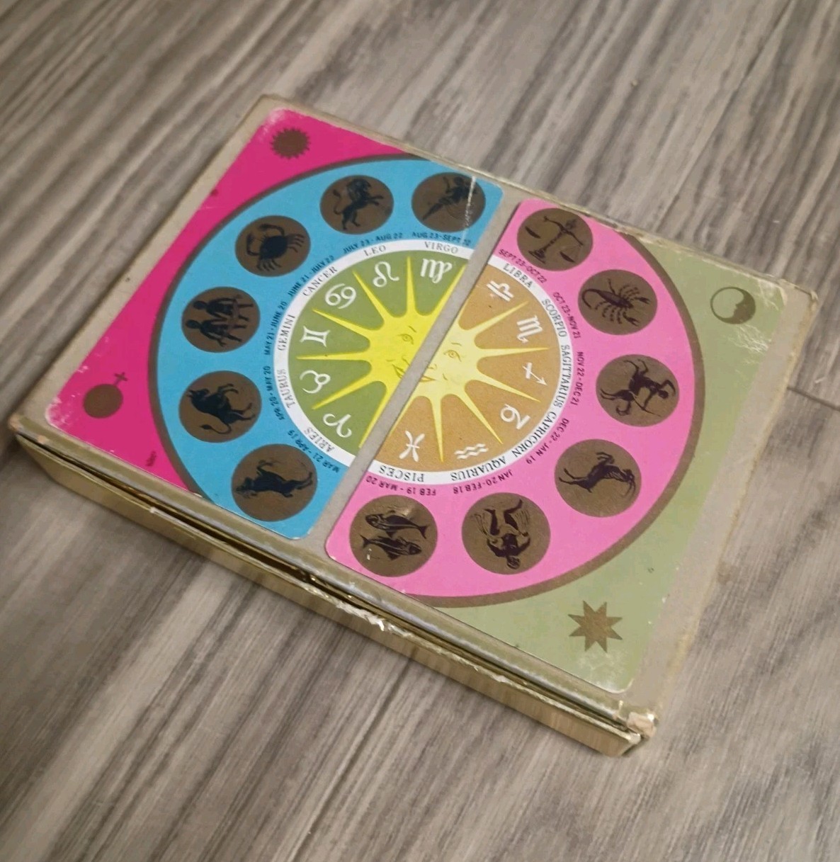 Vintage Zodiac Congress Playing Cards 60’s 70’s Double Deck Cel U Tone Complete 