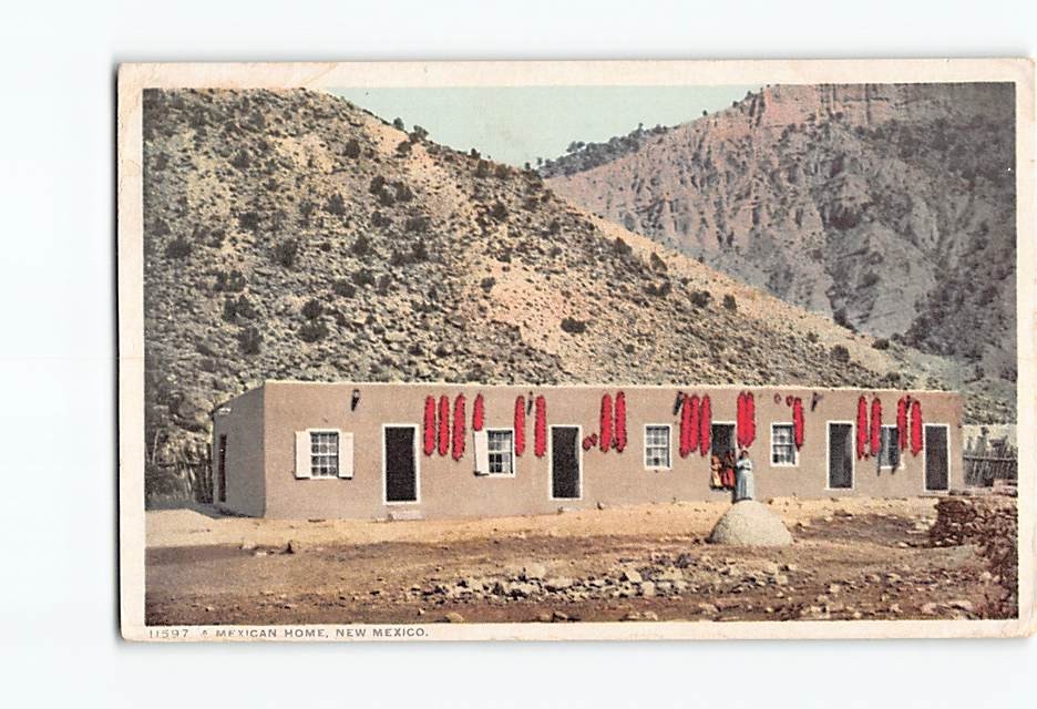 Postcard A Mexican Home New Mexico USA