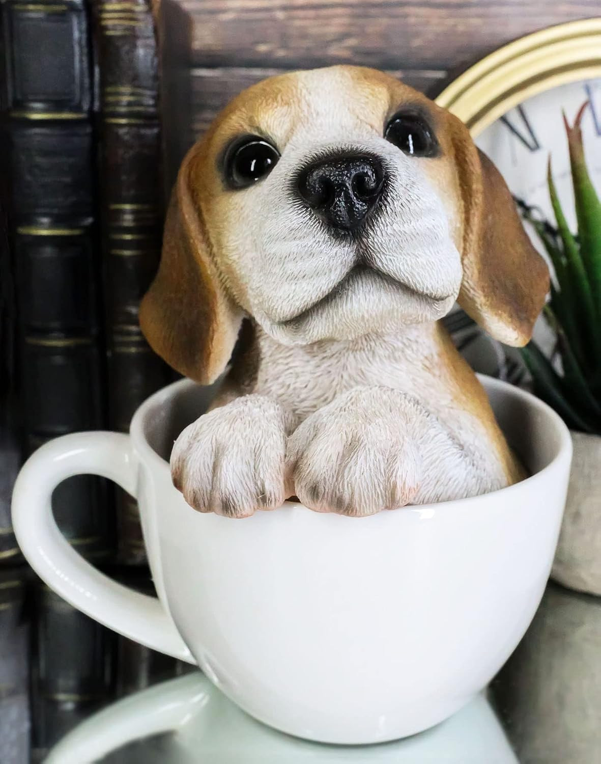 Ebros Adorable Teacup Beagle Dog Statue 5.5\