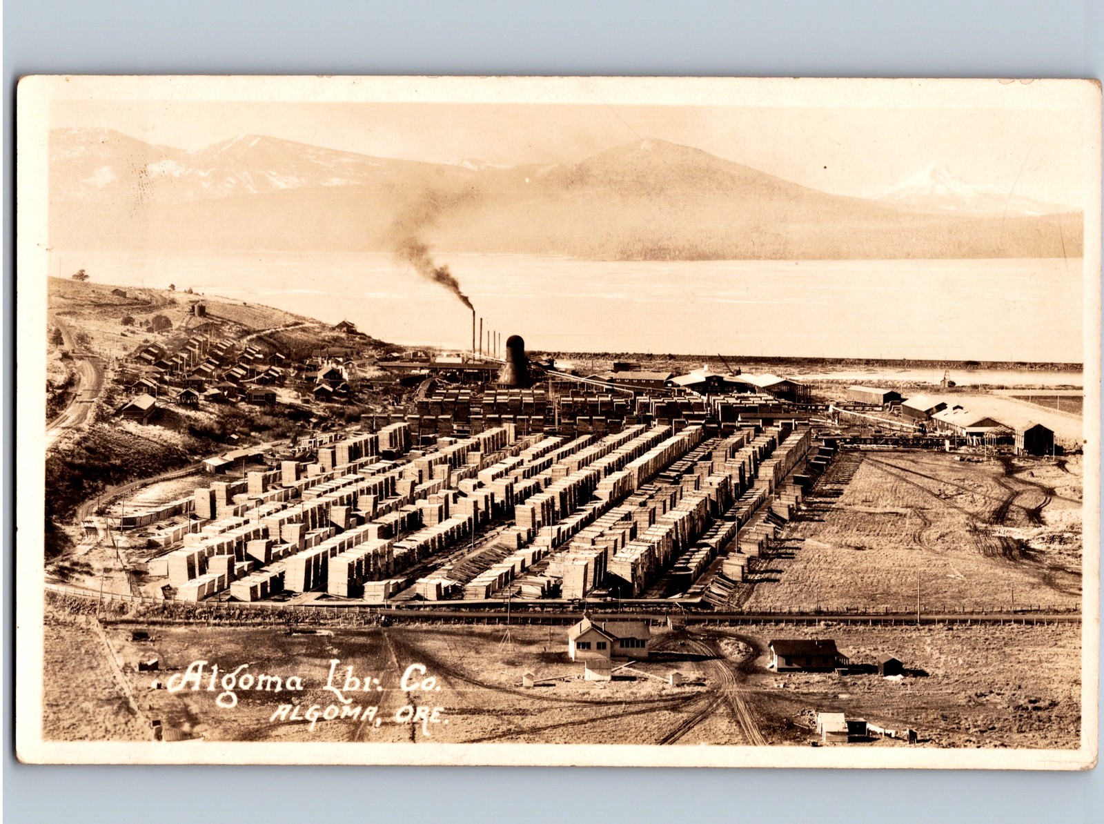 c1920 Algoma Lumber Co Mill & Yard Algoma Oregon OR RPPC Real Photo Postcard c1920 Algoma Lumber Co Mill & Yard Algoma Oregon OR RPPC Real Photo Postcard