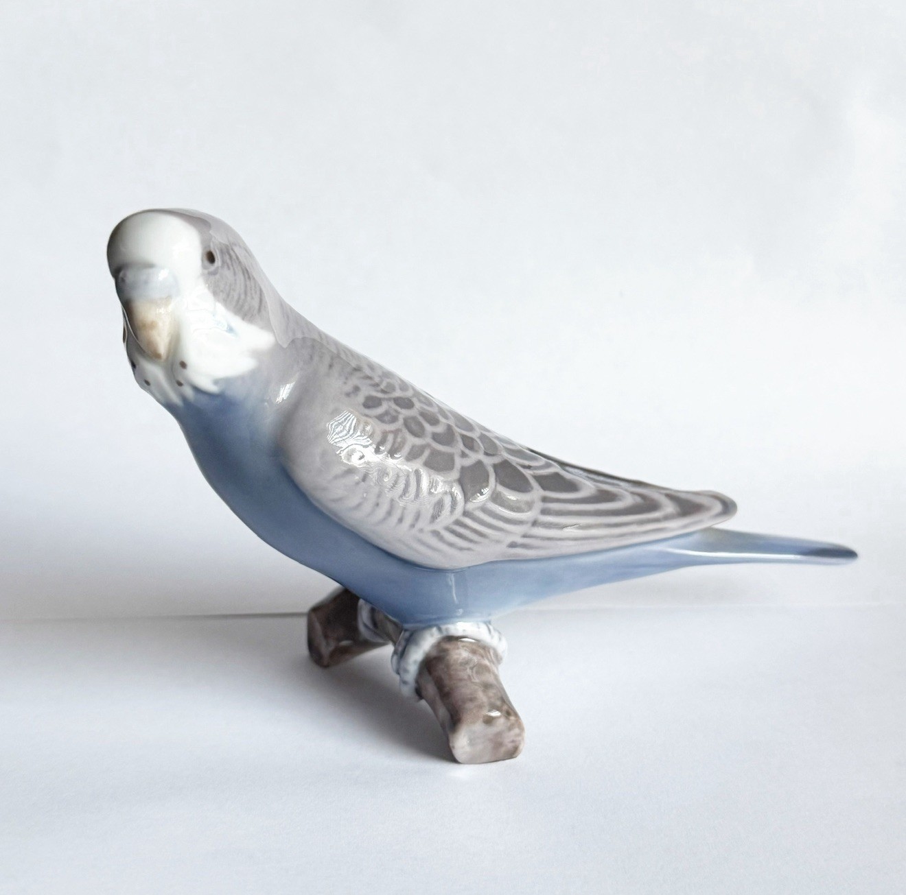 B&G Bing & Grondahl Parakeet Budgie Blue Bird Figurine Royal Copenhagen #2210