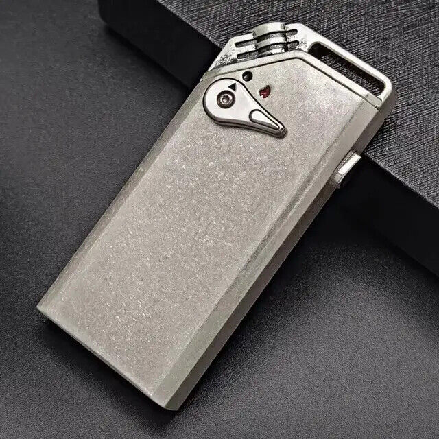 New Unusual Metal Windproof Open Flame Lighter Turbo Jet Switch Lighter Keychain
