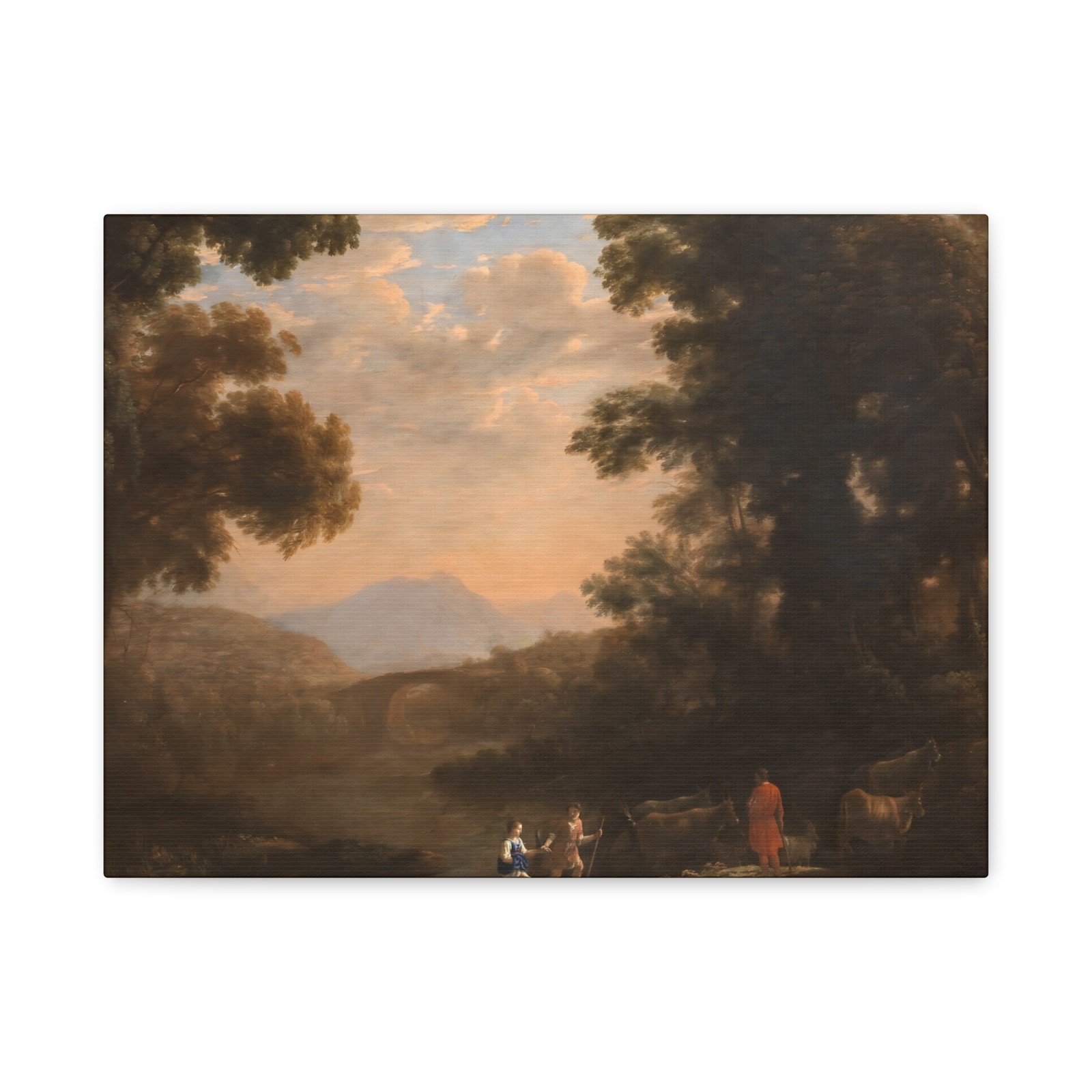 Claude (Lorrain, byname of Claude Gellée) - River Ford - Canvas Wall Art