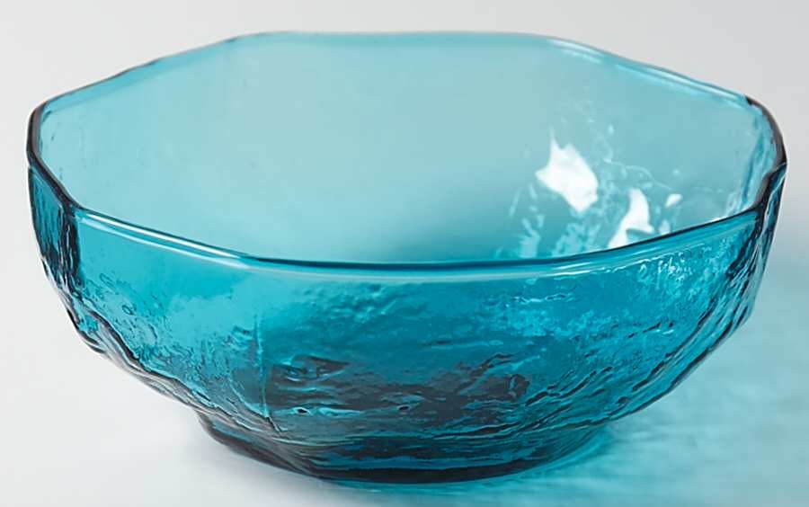 Morgantown Crinkle Peacock Blue Finger Bowl 4135547