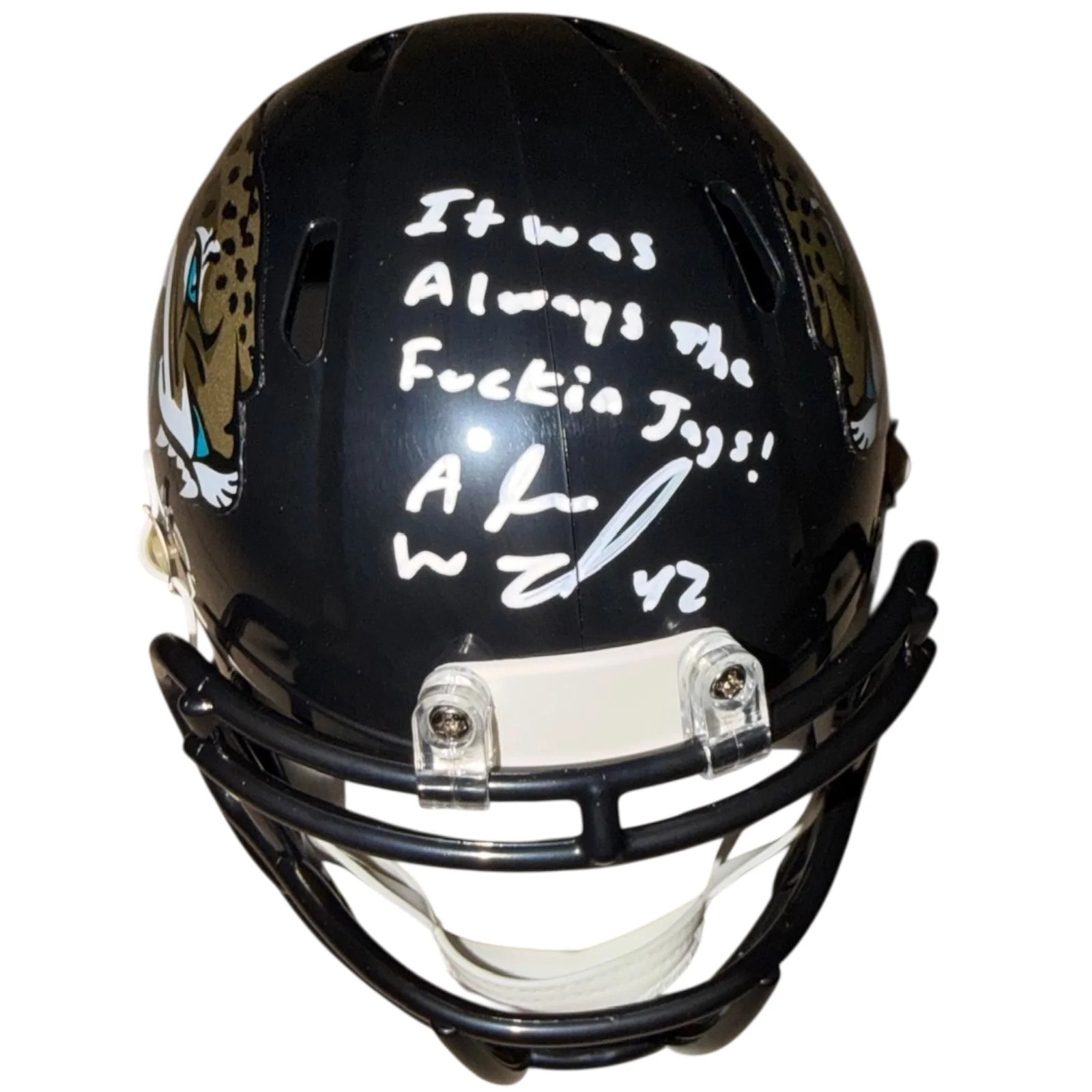 Andrew Wingard Autographed Jacksonville Jaguars (SPEED) Mini Helmet w/ \